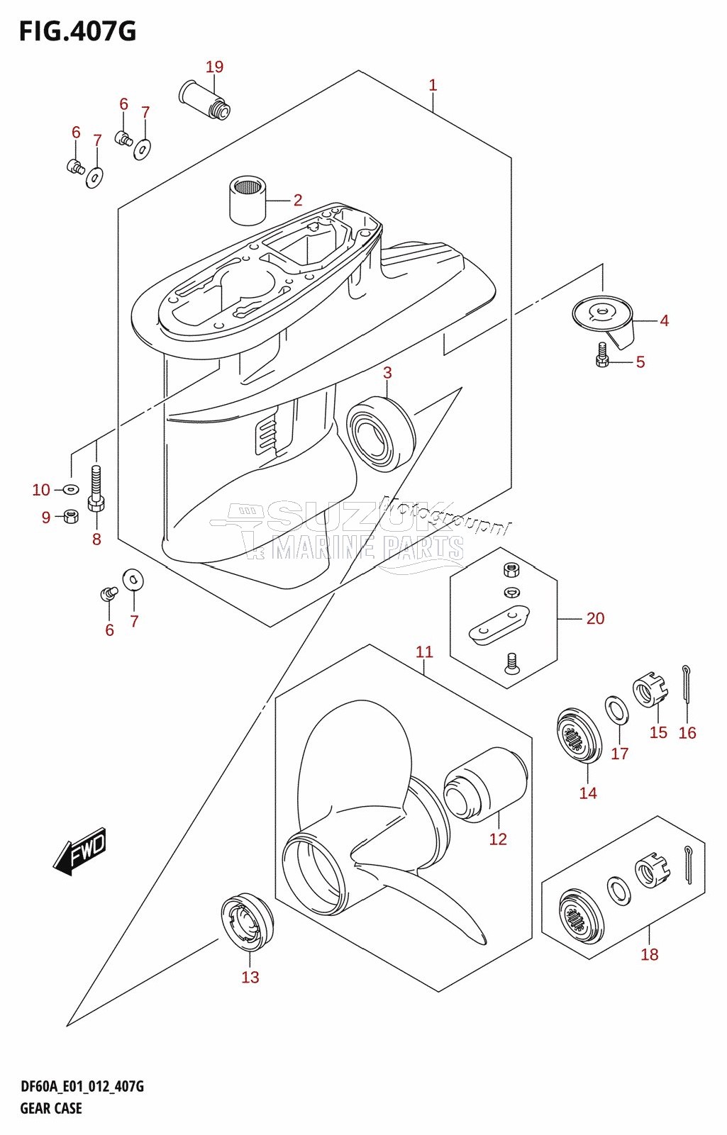 GEAR CASE (DF60A:E40)