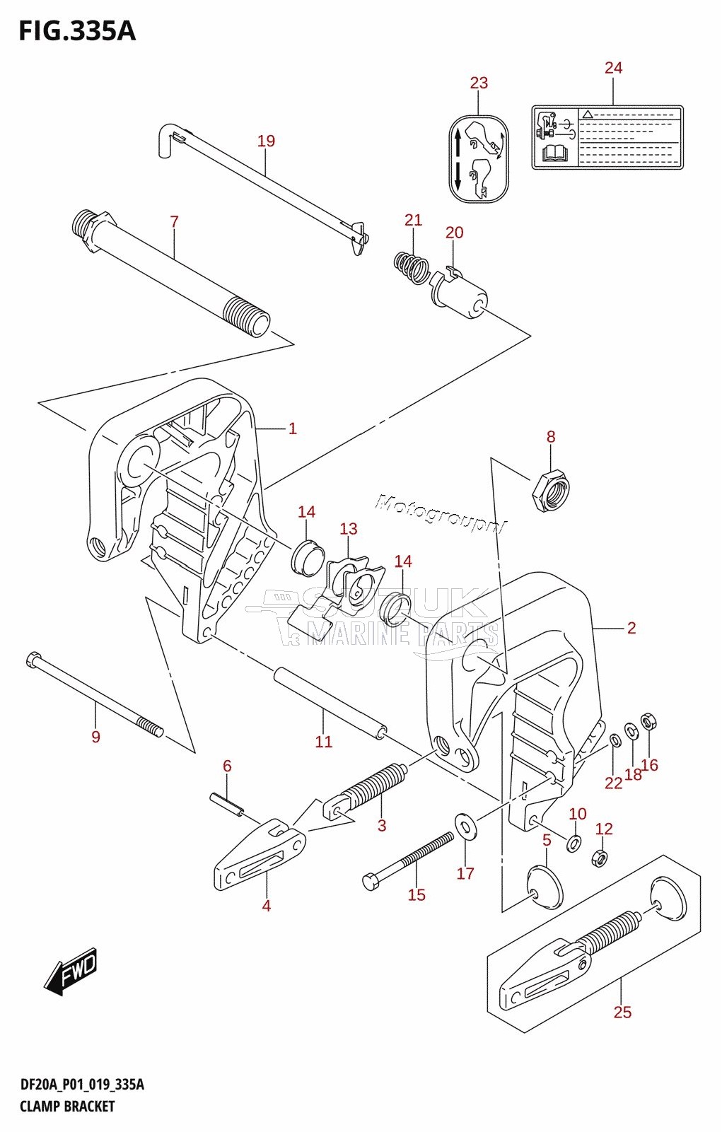 CLAMP BRACKET (DF9.9B,DF15A,DF20A:P01)