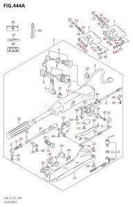 DF50 From 05001F-251001 (E01 E40)  2002 drawing TILLER HANDLE (DF40QH,DF50QH,DF50WQH,DF50TH)