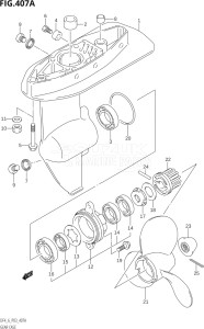 00402F-110001 (2011) 4hp P03-U.S.A (DF4) DF4 drawing GEAR CASE (DF4:K3)