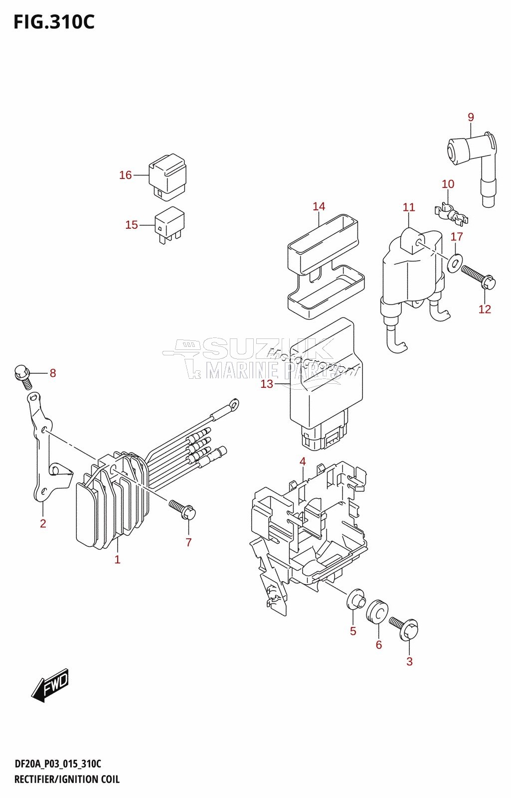 RECTIFIER /​ IGNITION COIL (DF9.9BT:P03)