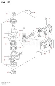 DT40 From 04005K-410001 ()  2014 drawing CRANKSHAFT (DT40WR:P90)