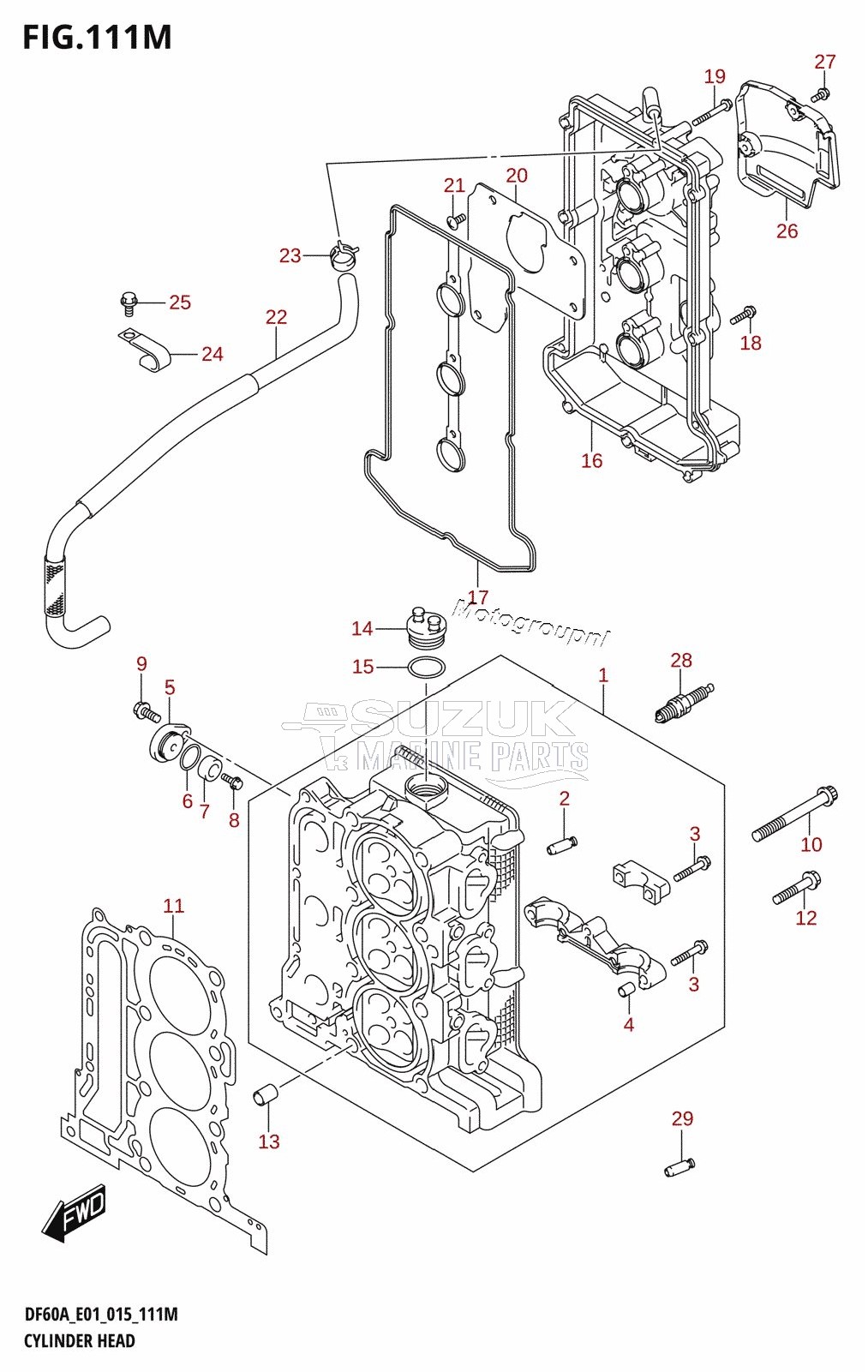 CYLINDER HEAD (DF60ATH:E40)