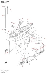 DF175Z From 17502Z-410001 (E01 E40)  2014 drawing GEAR CASE (DF175Z:E40)