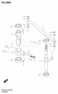 DF300B From 30003F-440001 (E11)  2024 drawing CLUTCH ROD