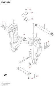 DF175TG From 17502F-410001 (E01 E40)  2014 drawing CLAMP BRACKET (DF150ZG:E40)