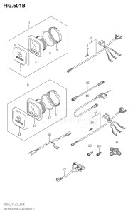 22503Z-140001 (2021) 225hp E11 E40-Gen. Export 1-and 2 (DF225Z) DF225Z drawing OPT:MULTI FUNCTION GAUGE (1) (022,023)