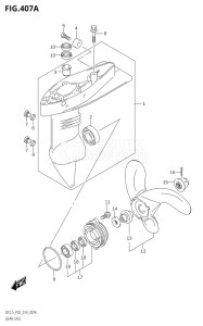 00252F-410001 (2014) 2.5hp P03-U.S.A (DF2.5) DF2.5 drawing GEAR CASE