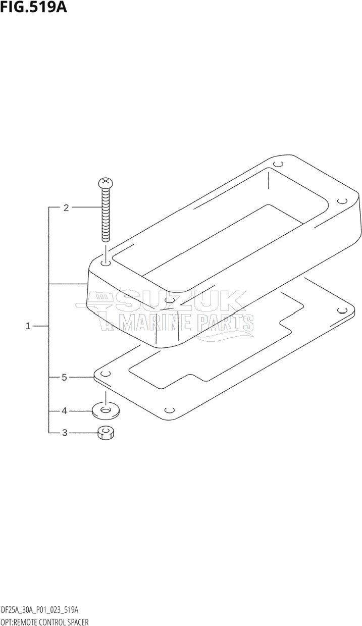 OPT:REMOTE CONTROL SPACER (DF25A,DF25AR,DF25AT:(022,023),DF25ATH,DF30A,DF30AR,DF30AT:(022,023),DF30ATH,DF30AQ)