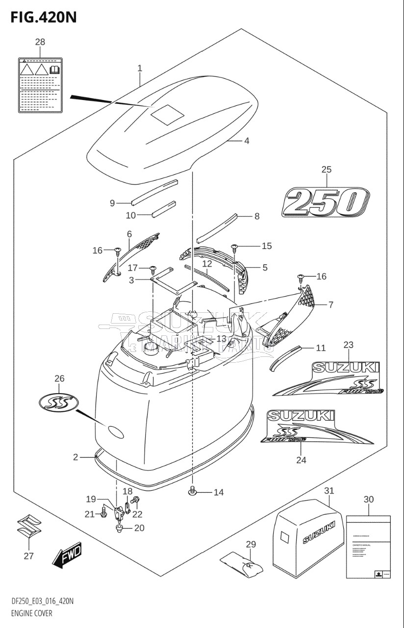 ENGINE COVER (DF250ST:E03)