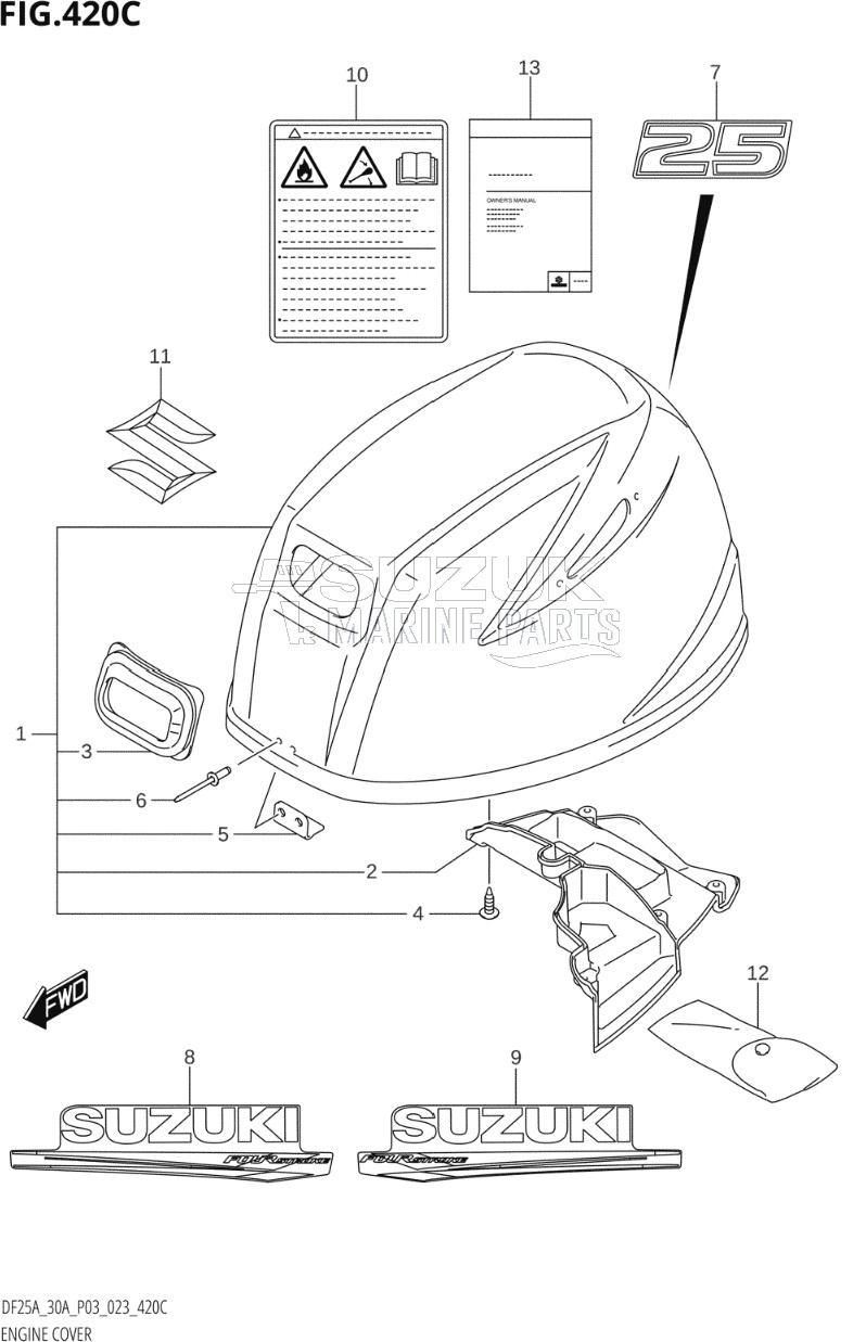 ENGINE COVER ((022,023):DF25A)