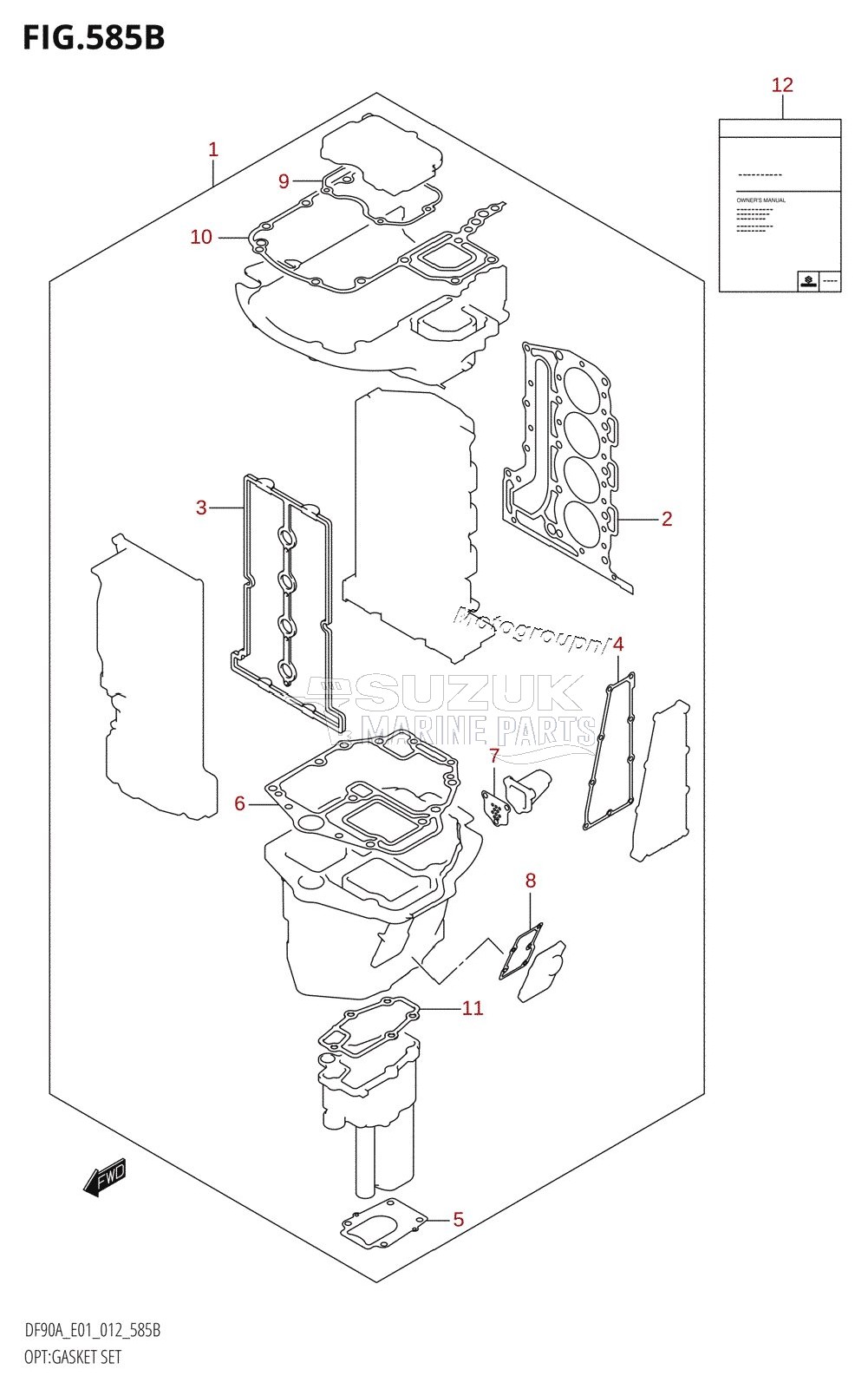 OPT:GASKET SET (DF70A:E40)