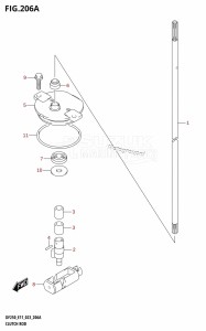 DF200Z From 20002Z-240001 (E01 E40)  2022 drawing CLUTCH ROD (DF200T,DF200Z,DF225T,DF225Z,DF250T,DF250Z)