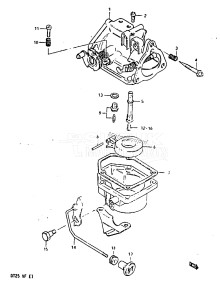 DT25 From 02503-405316-407354 ()  1984 drawing CARBURETOR