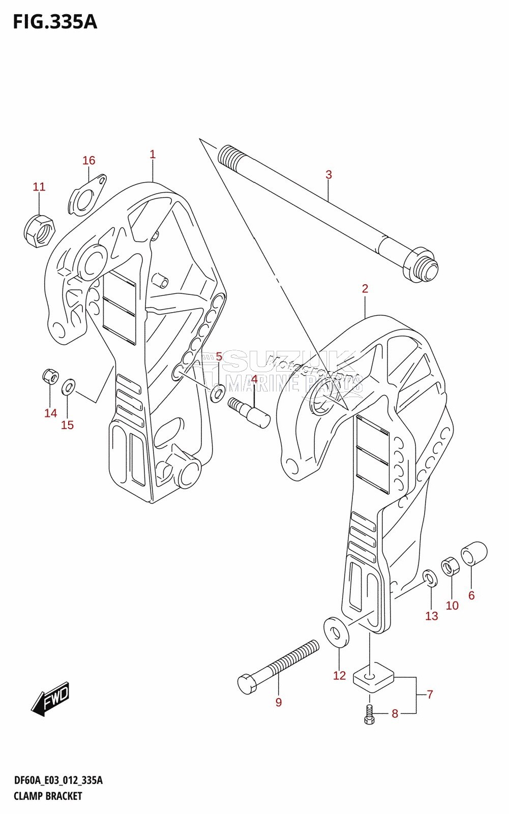 CLAMP BRACKET (DF40A:E03)