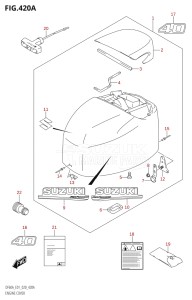 04004F-040001 (2020) 40hp E34-Italy (DF40AST) DF40A drawing ENGINE COVER (DF40A:E01)