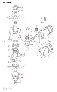 DT15 From 01503K-210001 (P36-)  2012 drawing CRANKSHAFT