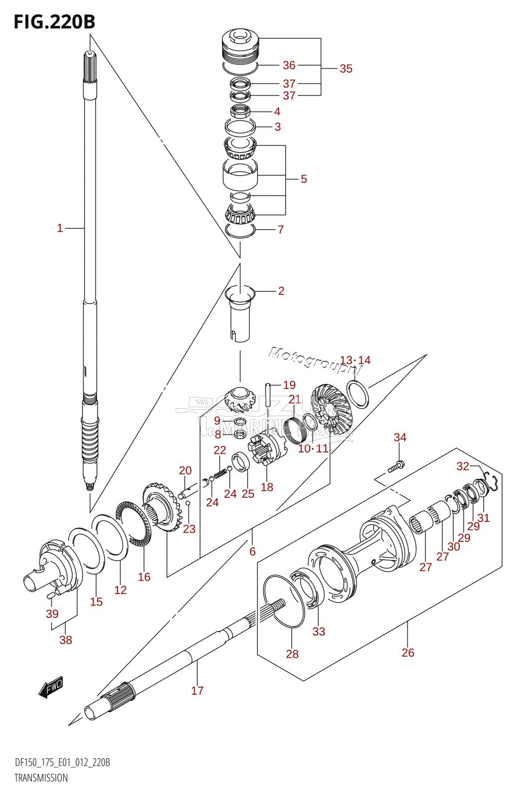 TRANSMISSION (DF150T:E40)