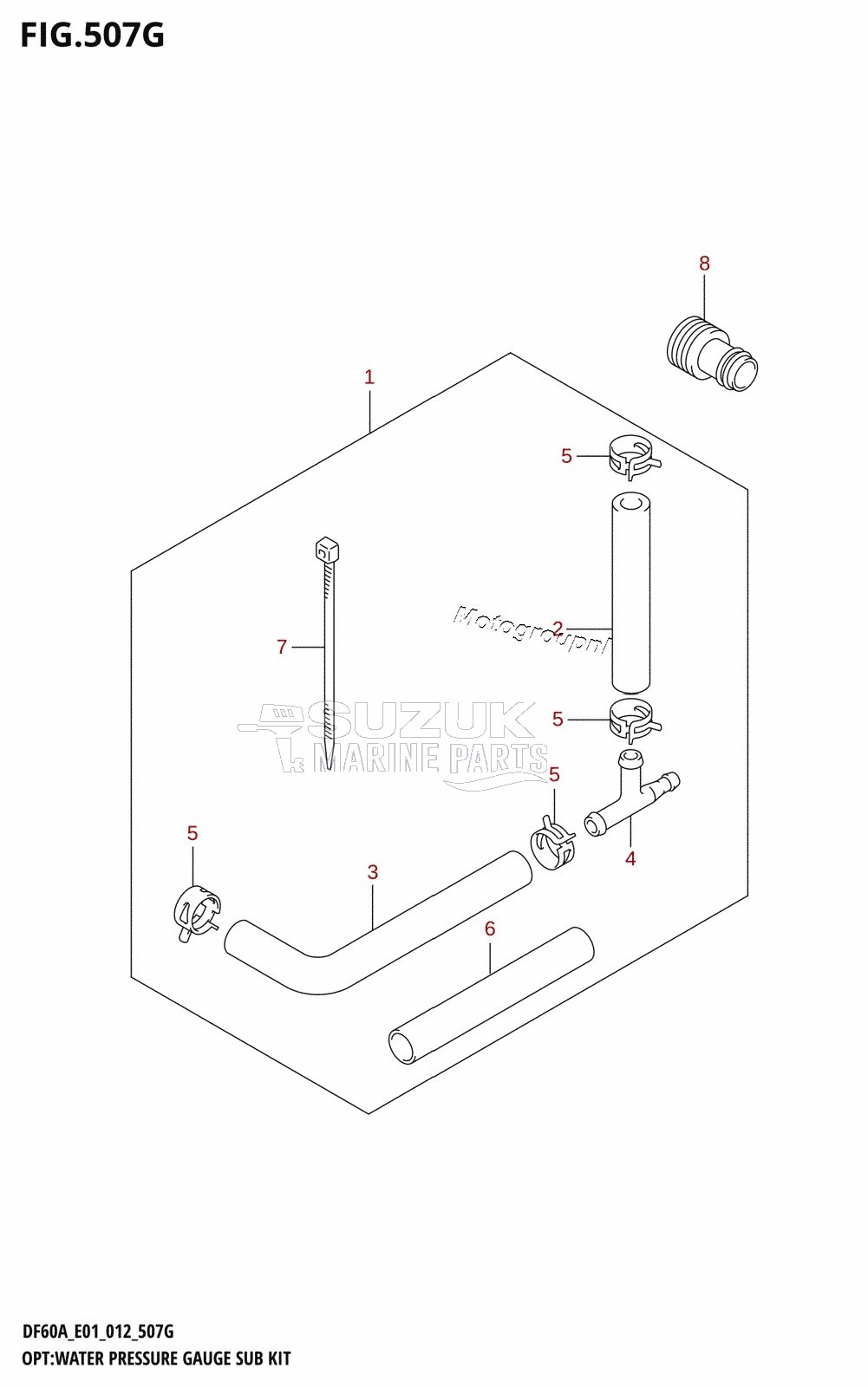 OPT:WATER PRESSURE GAUGE SUB KIT (DF60A:E40)