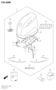 20003Z-810001 (2018) 200hp E03-USA (DF200AZ) DF200AZ drawing ENGINE COVER (DF200AST)