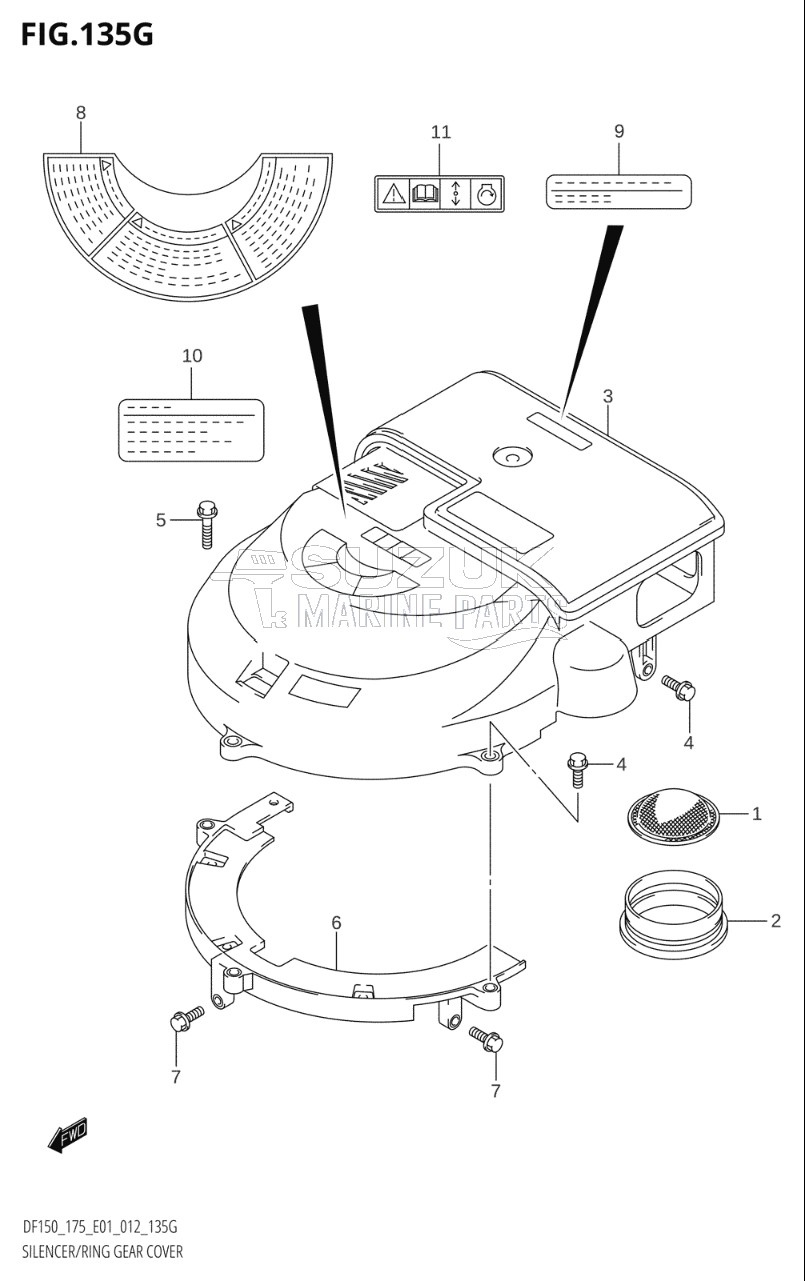 SILENCER / RING GEAR COVER (DF175Z:E01)