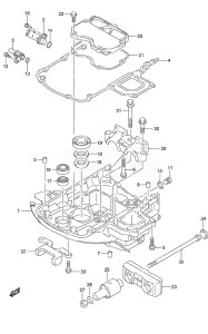 Outboard DF 90A drawing Engine Holder