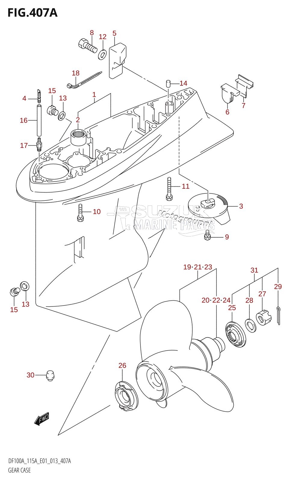 GEAR CASE (DF100AT:E01)