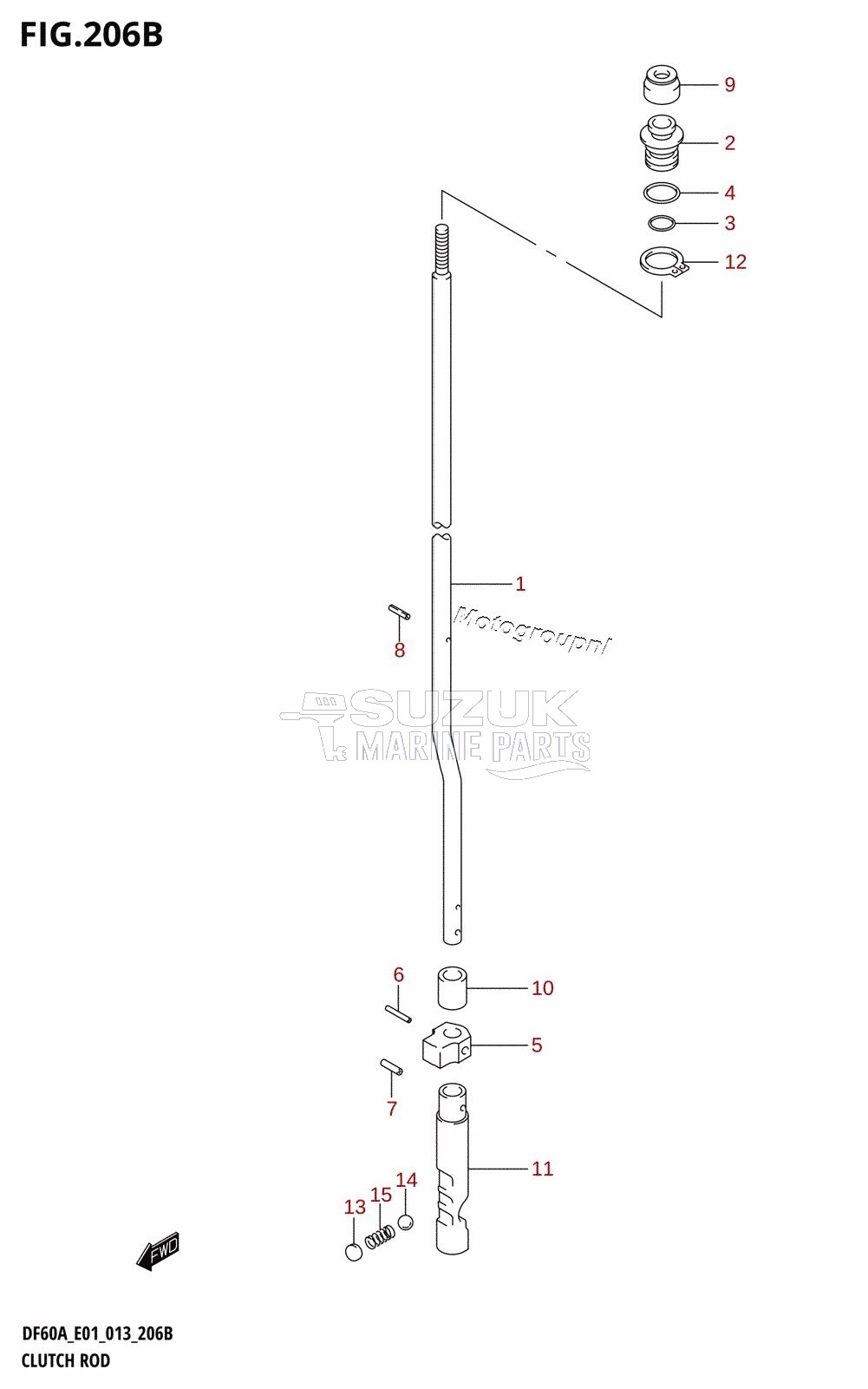 CLUTCH ROD (DF40AQH:E01)