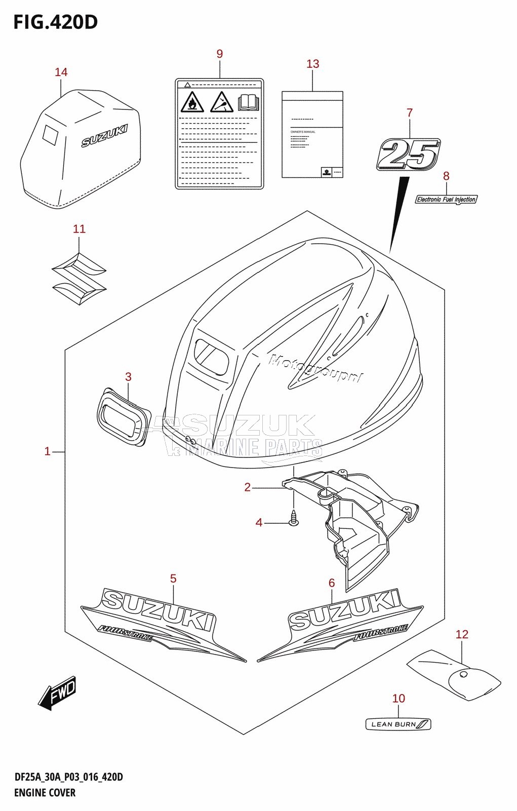 ENGINE COVER (DF25ATH:P03)