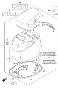 DF 140A drawing Engine Cover