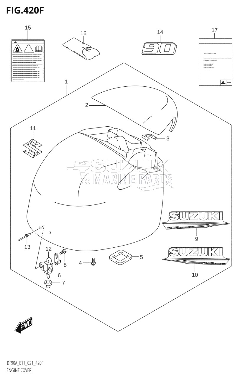 ENGINE COVER ((DF90A,DF90ATH):021)