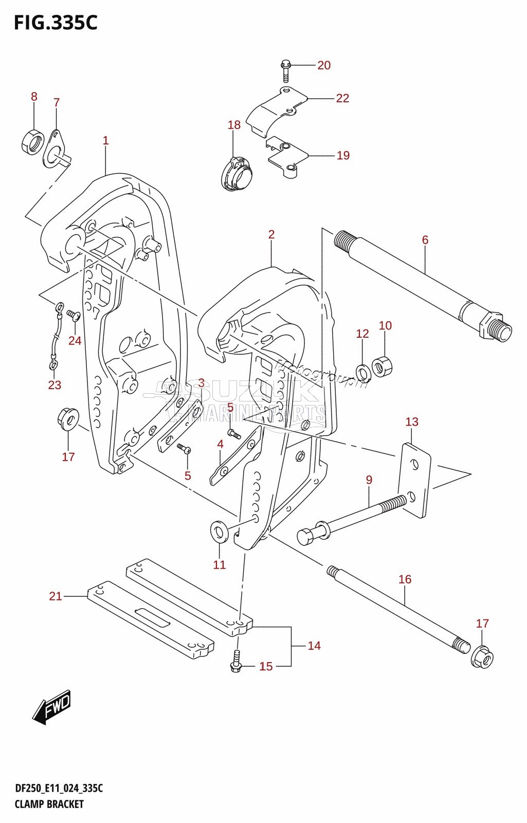 CLAMP BRACKET (X-TRANSOM,XX-TRANSOM)