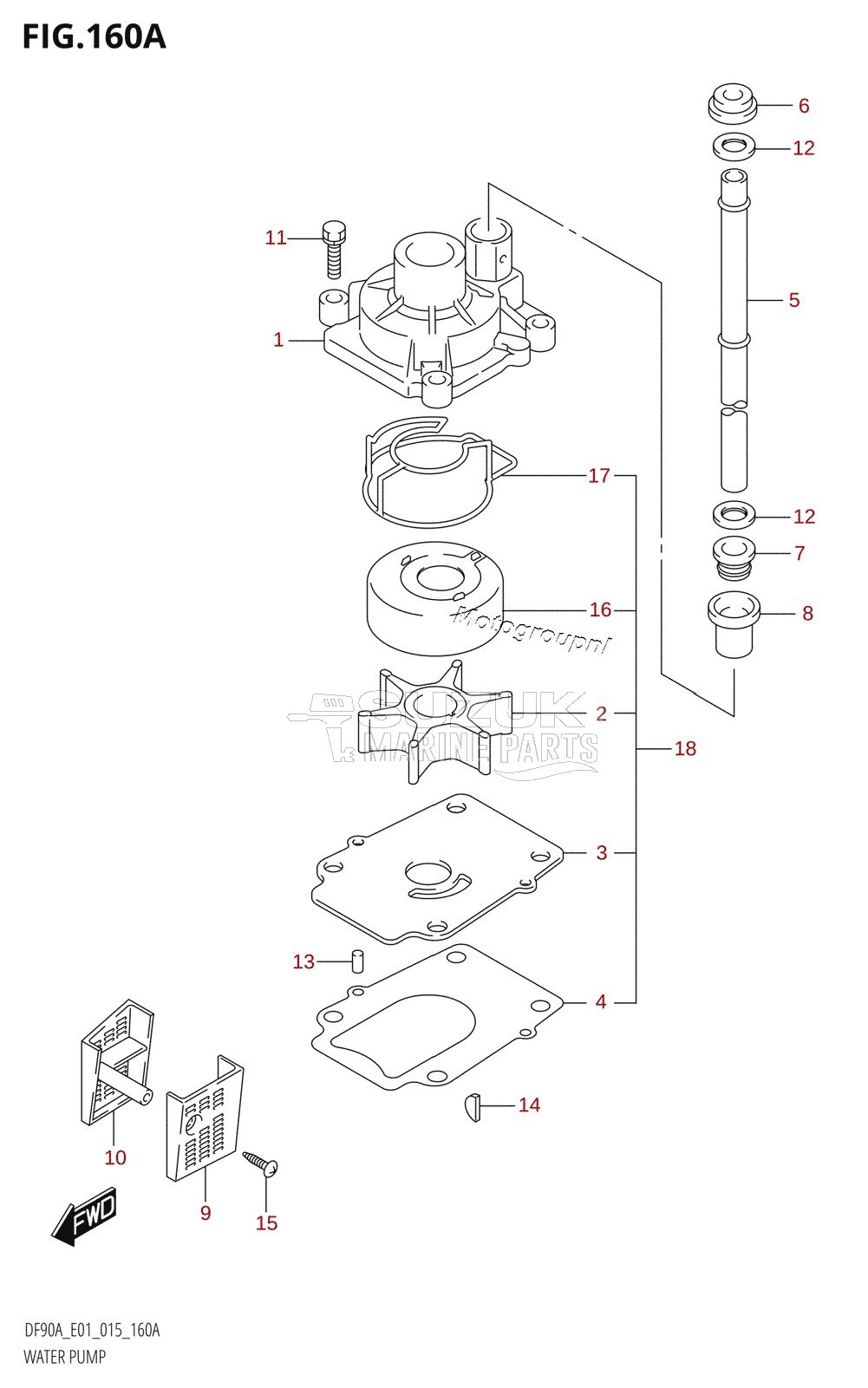 WATER PUMP (DF70A:E01)