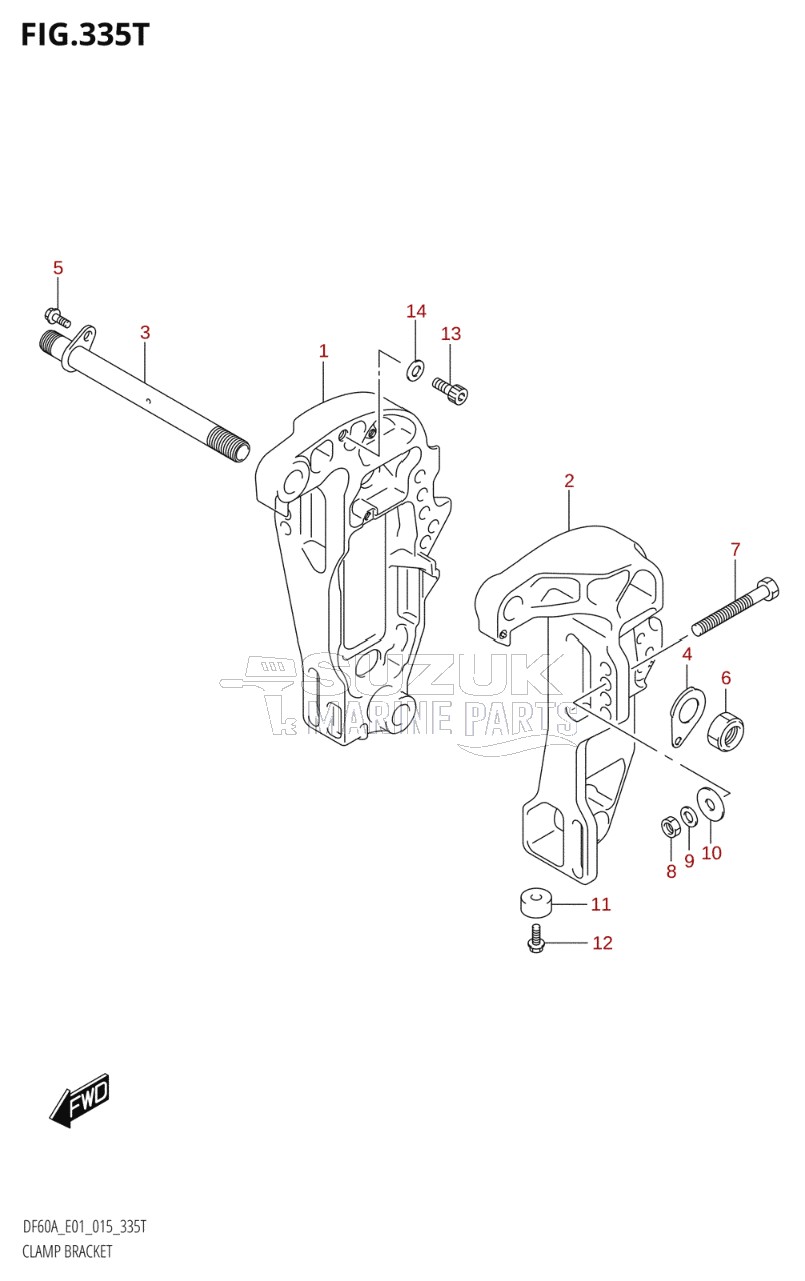 CLAMP BRACKET (DF60AVTH:E01)