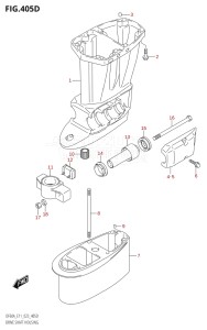 04003F-240001 (2022) 40hp E01 E11-Gen. Export 1-and 2 (DF40A  DF40AQH  DF40AQH  DF40AT  DF40AT  DF40ATH  DF40ATH) DF40A drawing DRIVE SHAFT HOUSING (DF60A:(E01,E11))