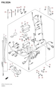 DF150Z From 15002Z-310001 (E03)  2013 drawing HARNESS (DF150T:E03)