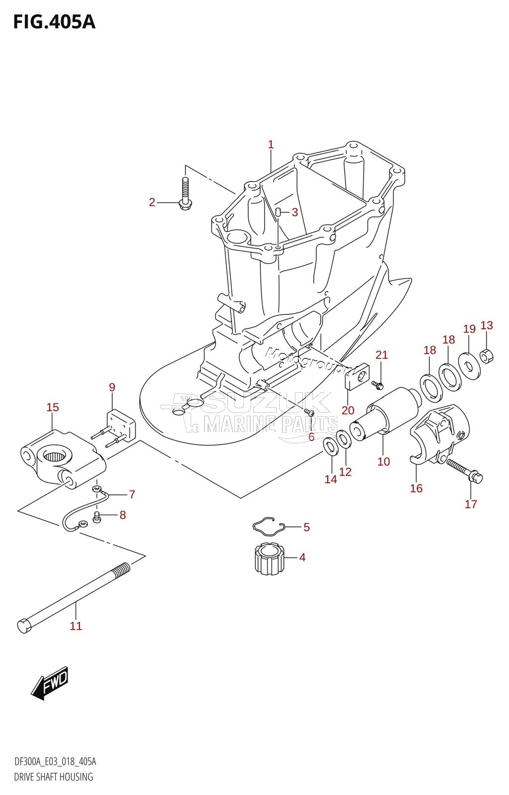 DRIVE SHAFT HOUSING (X-TRANSOM)