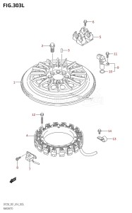 DF225T From 22503F-410001 (E01 E40)  2014 drawing MAGNETO (DF250Z:E01)
