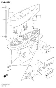 25004F-710001 (2017) 250hp E03-USA (DF250ST) DF250ST drawing GEAR CASE (DF225T:E03)