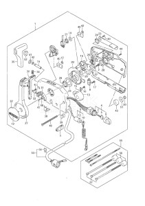 Outboard DF 9.9 drawing Remote Control Non-Remote Control