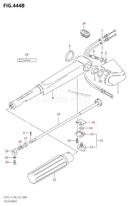 DT9.9 From 00993K-210001 (P36 P40)  2012 drawing TILLER HANDLE (DT9.9K:P40)