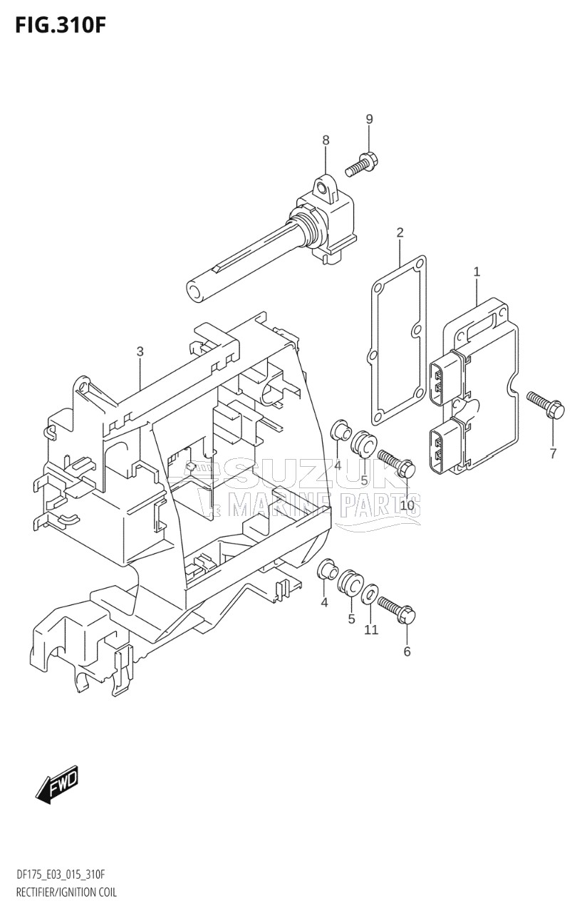 RECTIFIER / IGNITION COIL (DF175TG:E03)