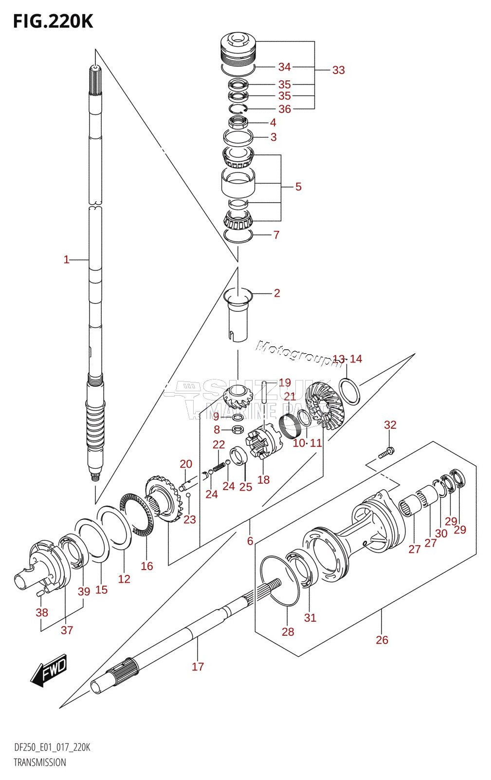 TRANSMISSION (DF250T:E40)