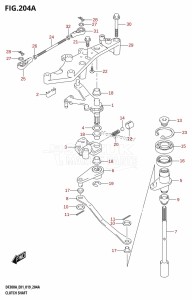 DF250AP From 25003P-910001 (E01 E40)  2019 drawing CLUTCH SHAFT