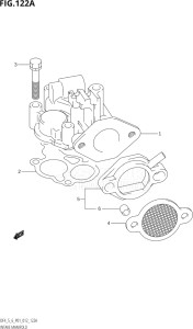 00402F-210001 (2012) 4hp P01-Gen. Export 1 (DF4) DF4 drawing INTAKE MANIFOLD (DF4:P01)