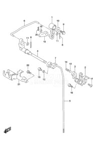 DF 9.9B drawing Clutch Rod Remote Control