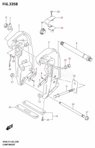 DF250 From 25003F-040001 (E01 E03 E40)  2020 drawing CLAMP BRACKET (X-TRANSOM,XX-TRANSOM)