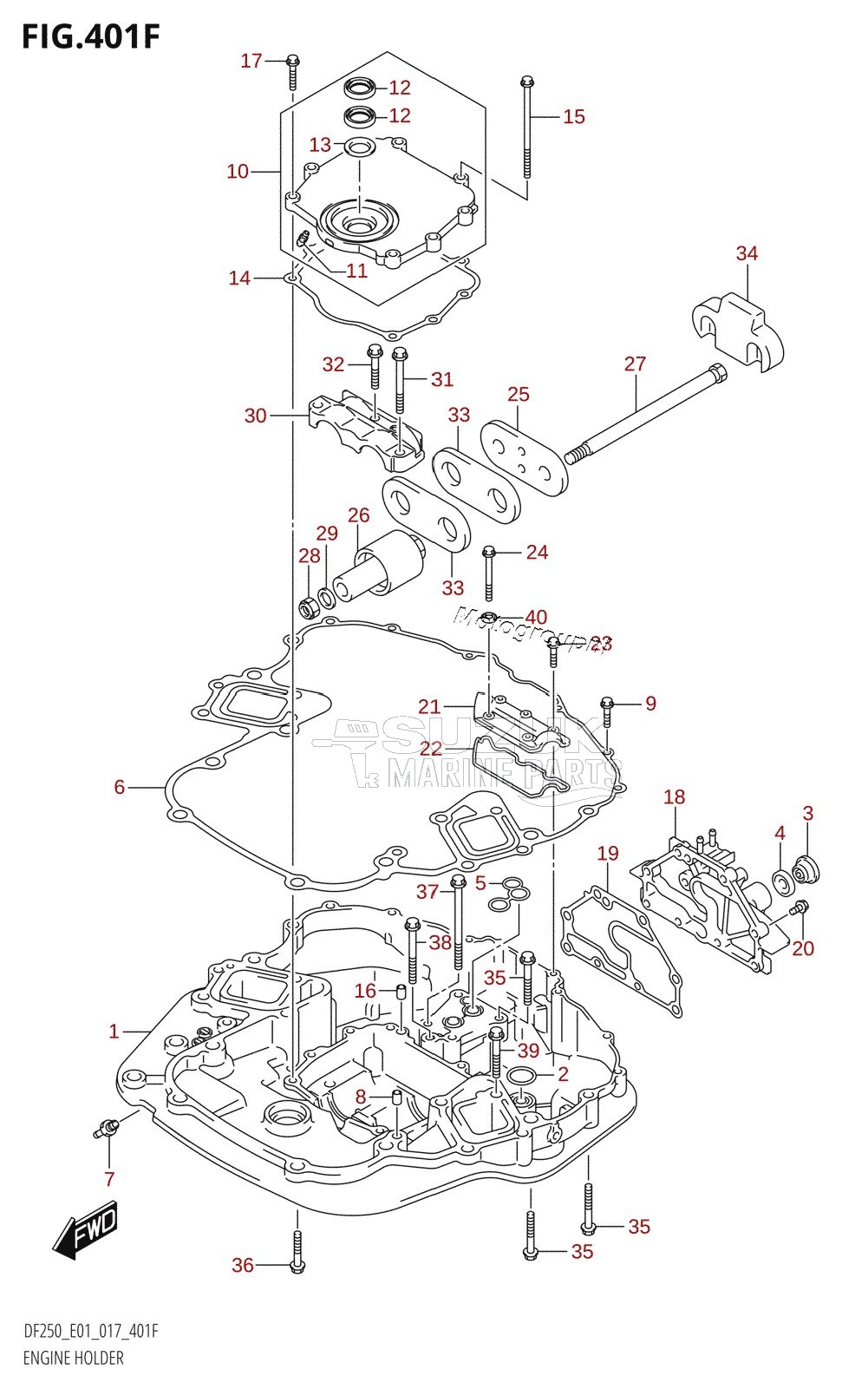 ENGINE HOLDER (DF225T:E40)