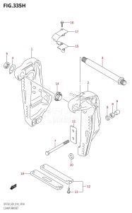 DF225Z From 22503Z-410001 (E03)  2014 drawing CLAMP BRACKET (DF250ST:E03)