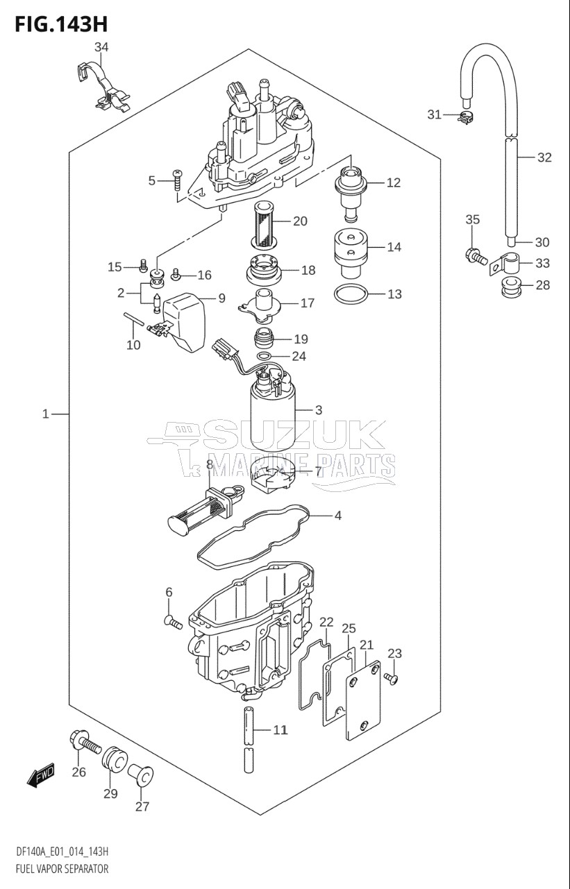 FUEL VAPOR SEPARATOR (DF140AT:E40)